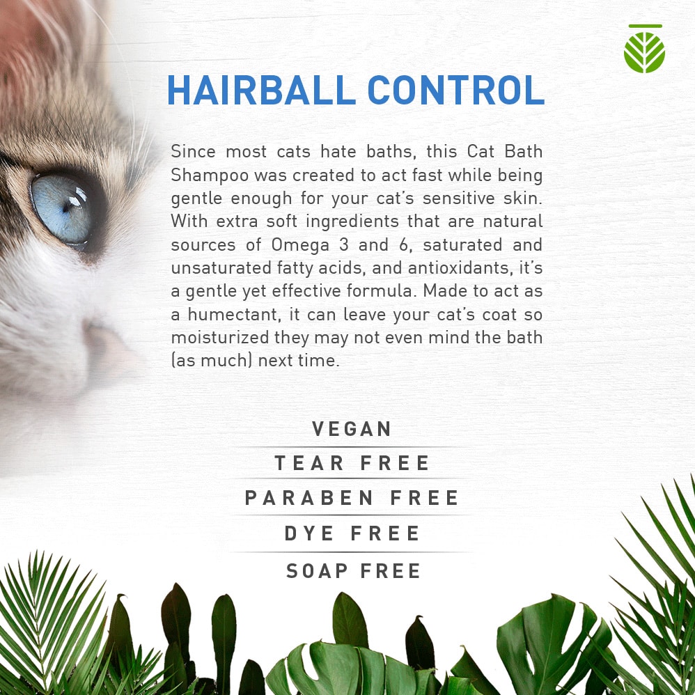 Amazonia Vegan Cat Bath Shampoo (Hairball Control)